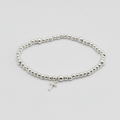 Pulsera Rosario elástica artesanal en Zamak