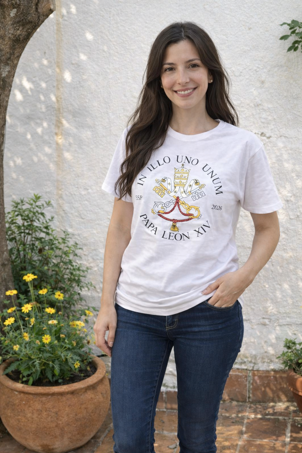 Camiseta adulto visita papa