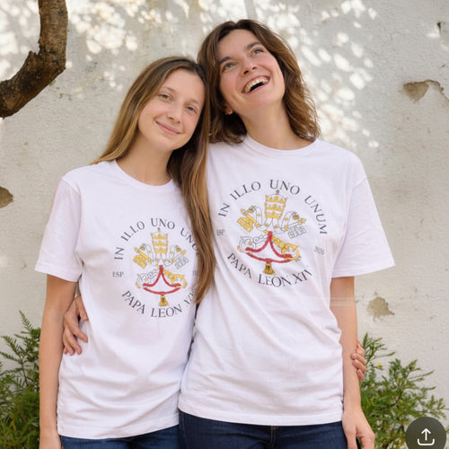 camiseta infantil y adulto visita del papa a españa